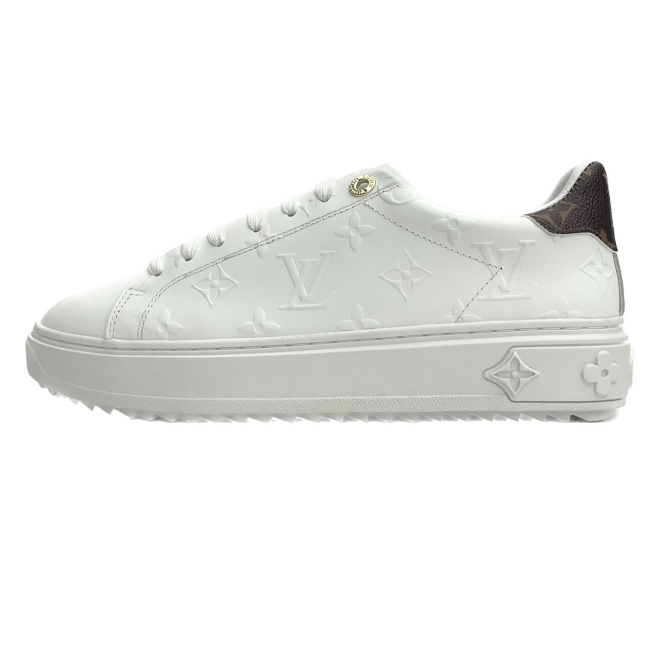 Louis Vuitton Time Out Debossed Monogram Leather White (1) - newkick.vip